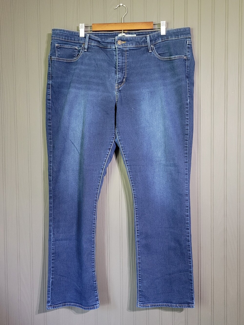Levi's 314 Denim Jeans Shaping Straight Dark Wash Blue Women's Plus 24W